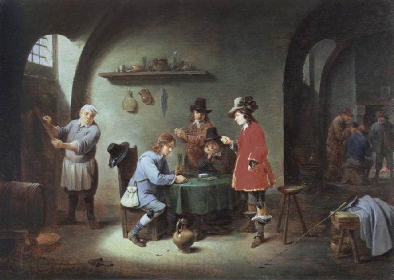 David Teniers gambling scene at an lnn Spain oil painting art